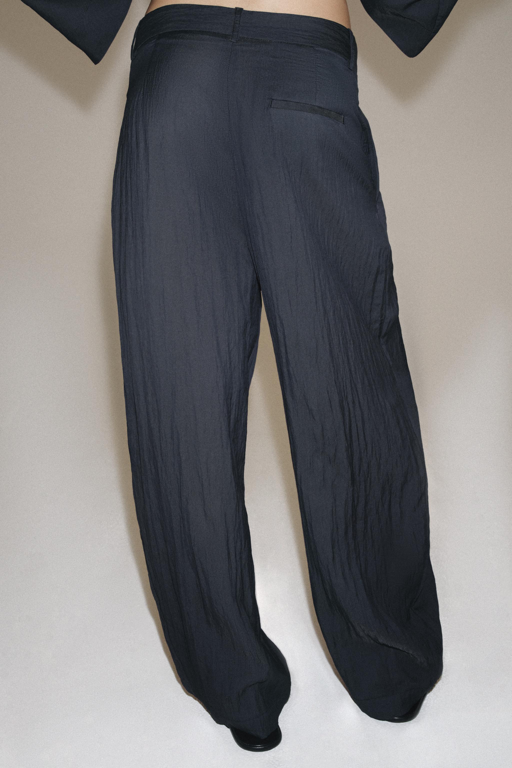 ZW COLLECTION WIDE-LEG PLEATED TROUSERS