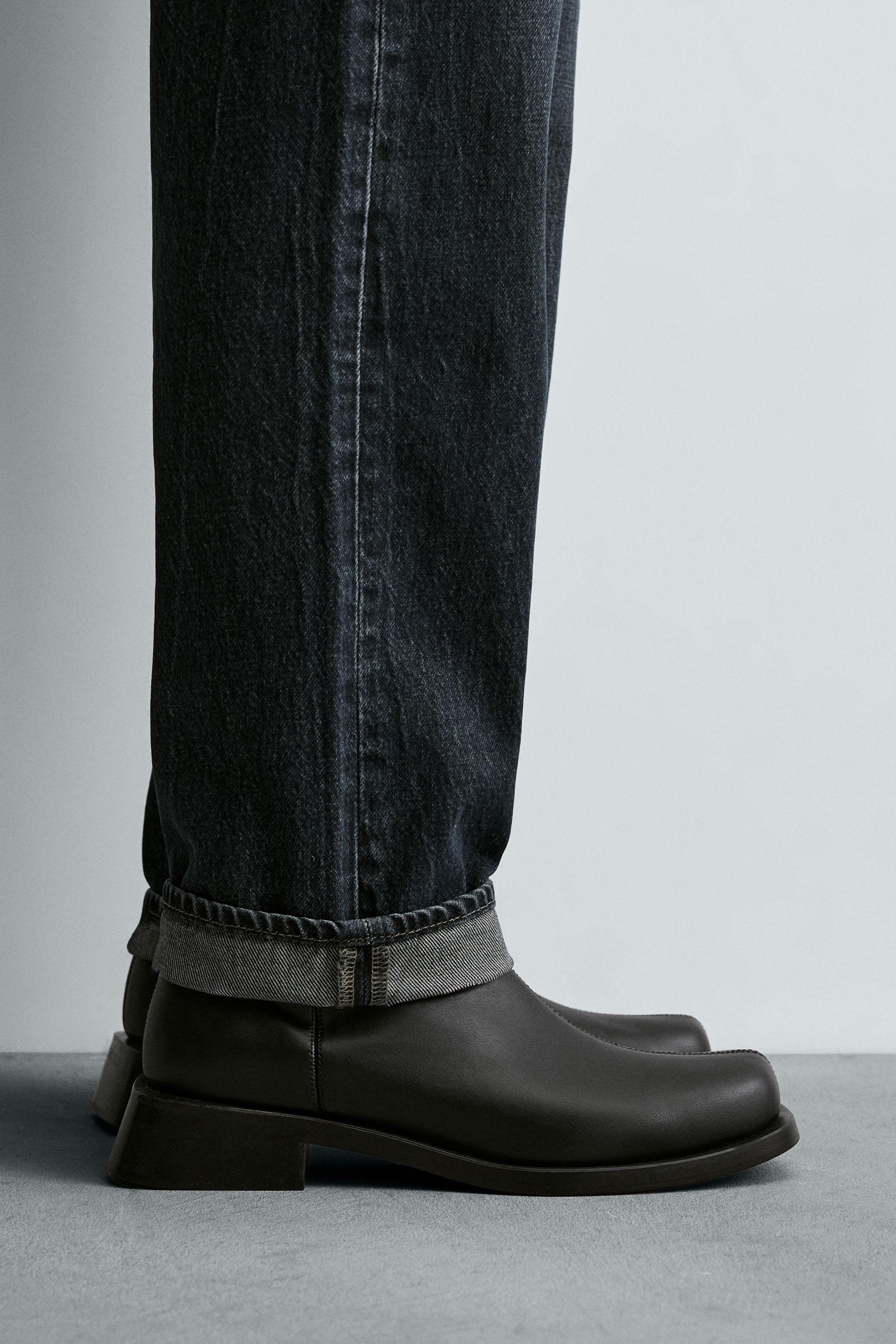 TOPSTITCHED BOOTS - Black | ZARA Canada