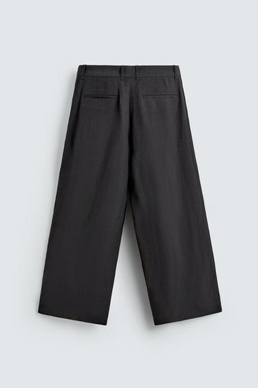 PANTALÓN WIDE FIT TRAJE RELAXED FIT - Gris antracita de Zara