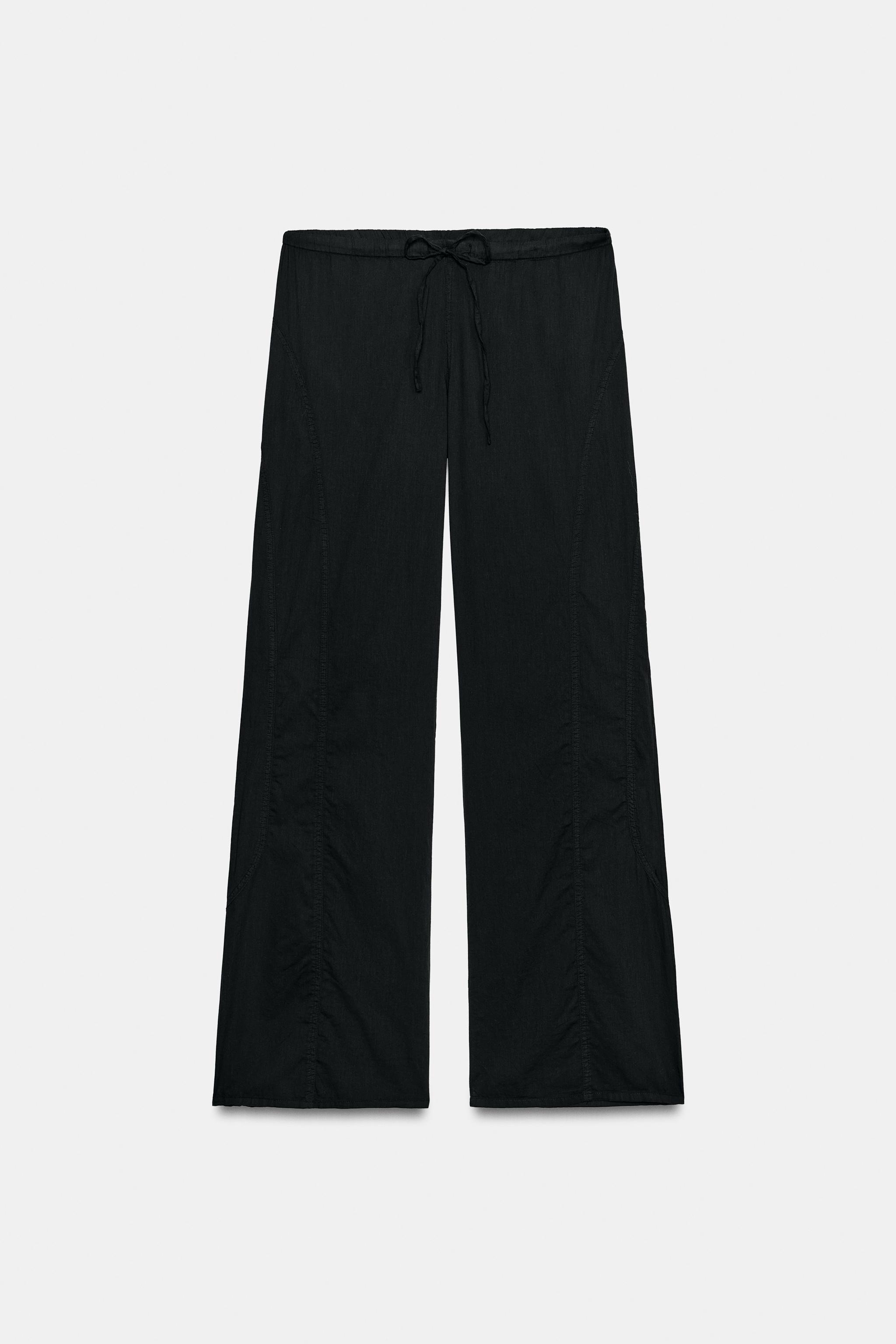 DİKİŞ DETAYLI DÖKÜMLÜ PANTOLON - Görsel 7