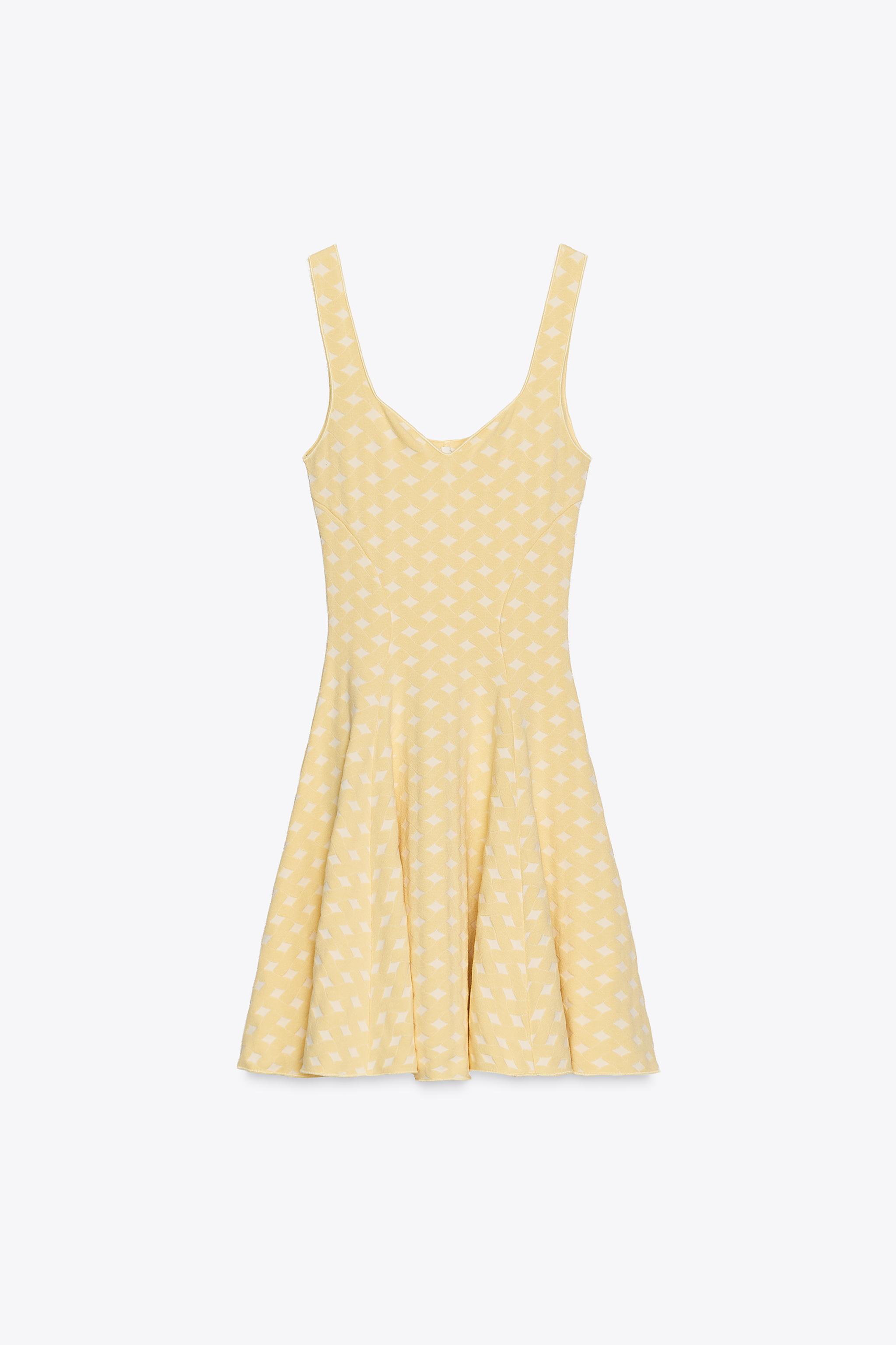 JACQUARD STRETCH SKATER DRESS - Printed | ZARA United States