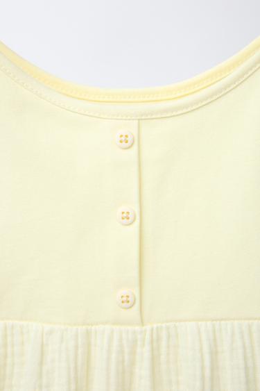 TEXTURED DRESS WITH PANELS - Yellow by Zara - Image 2