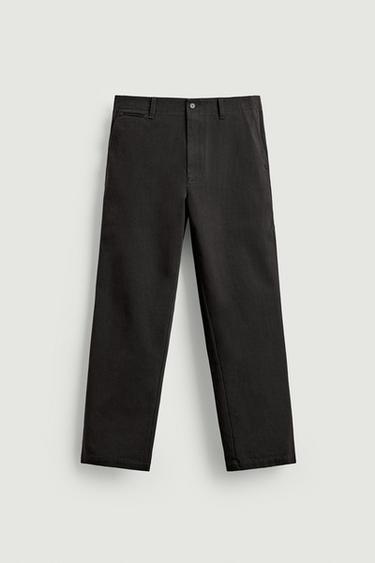 Zara Siyah / Kahverengi - REGULAR FIT CHINO PANTOLON