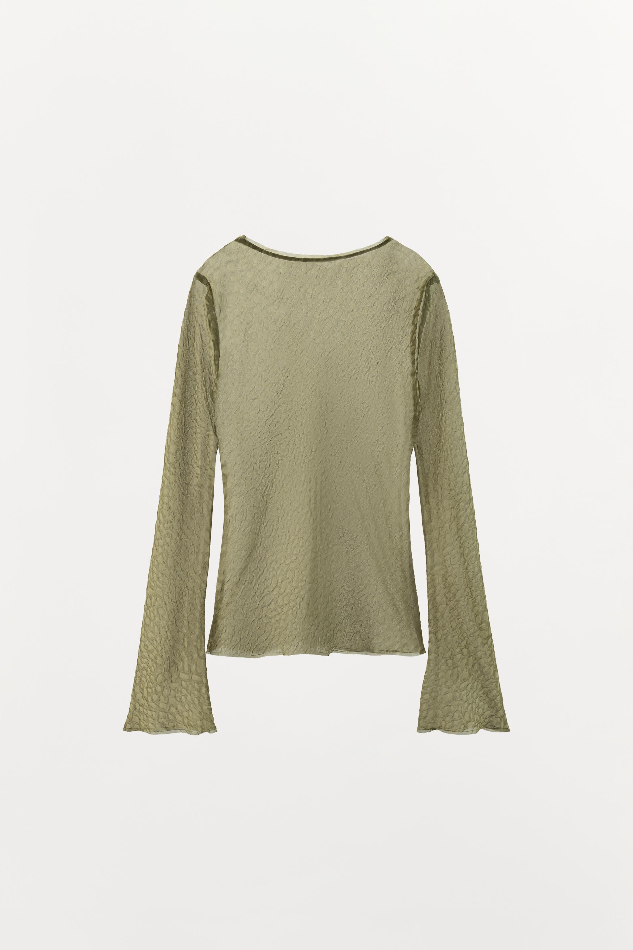 CHEMISE JACQUARD À LAÇAGE