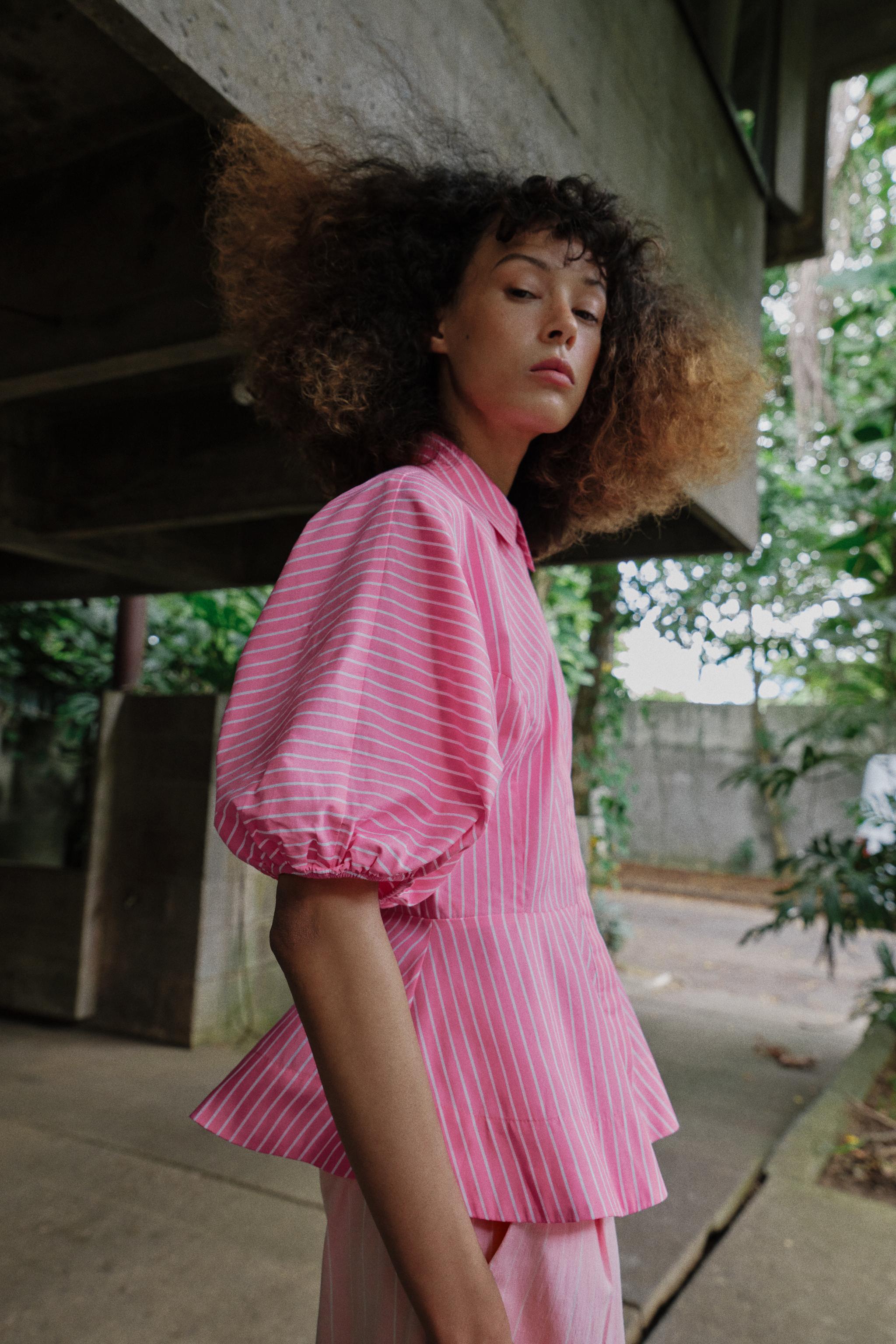 STRIPED POPLIN SHIRT - Pink | ZARA United States