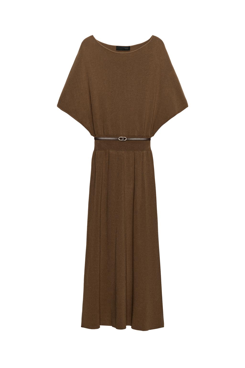 BELTED KNIT MIDI DRESS - image 3