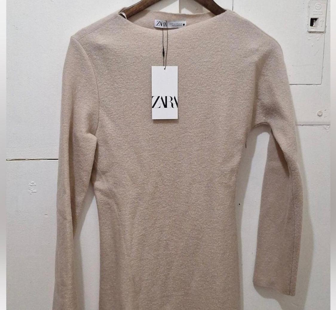 BOUCLÉ WOOL DRESS ZW COLLECTION - Image 2