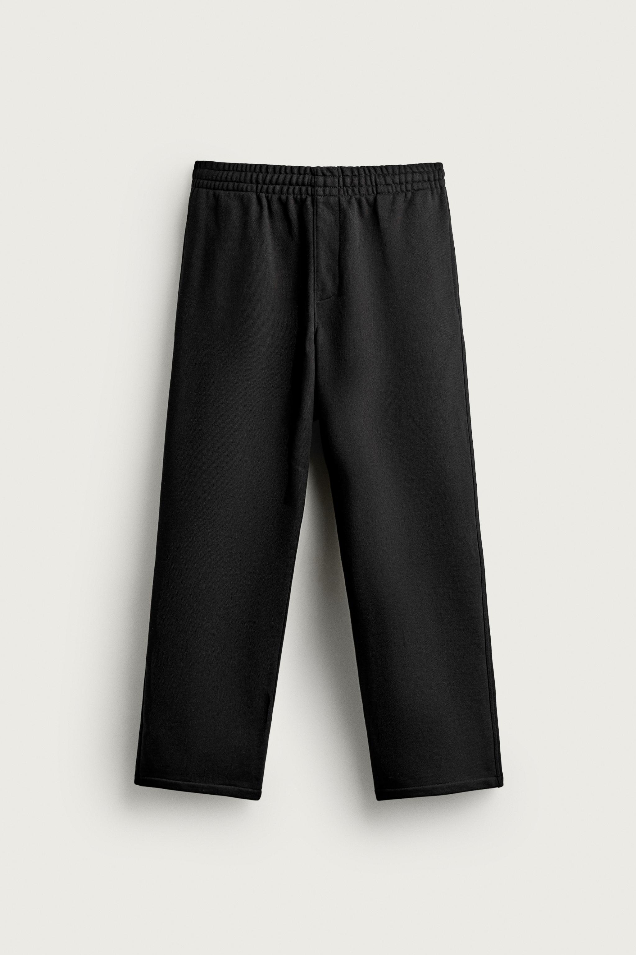 RELAXED-FIT JOGGER PANTS — Black