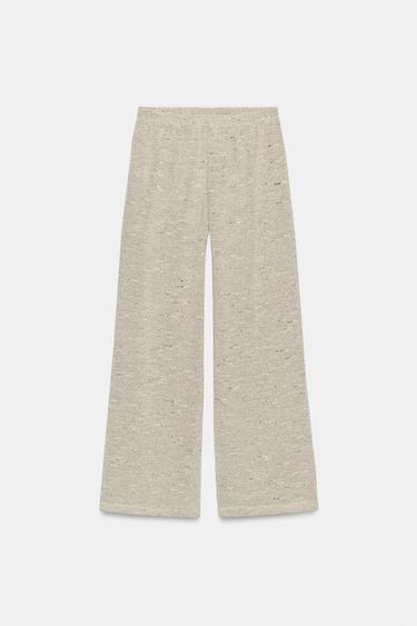 PANTALÓN ANCHO TEXTURA - Gris de Zara