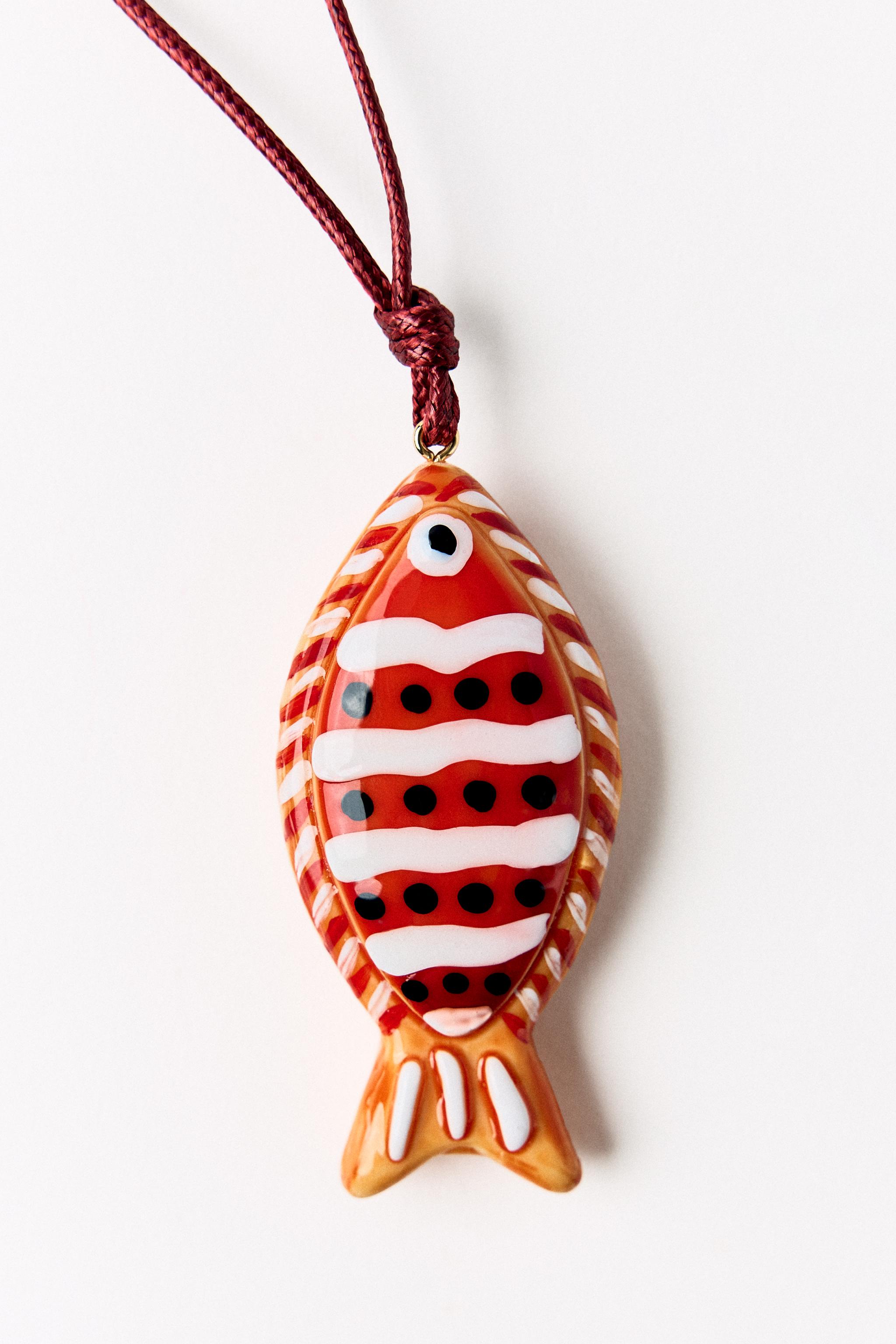 FISH CORD NECKLACE - Orange | ZARA Canada