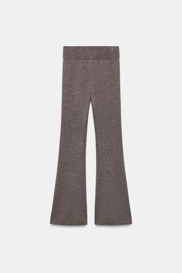 FLARE TROUSERS 90% WOOL SKI COLLECTION - Mink by Zara