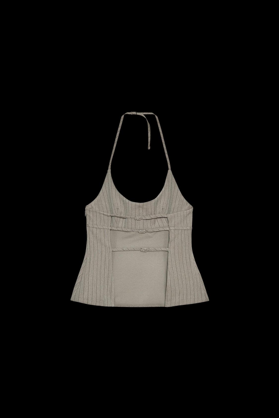 PINSTRIPE HALTER TOP