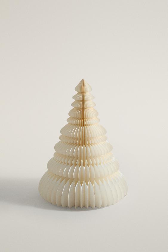 ペーパー クリスマスツリー スタンドタイプ (100 CM)オフホワイト0Zaraのペーパー クリスマスツリー スタンドタイプ (100 CM) - オフホワイト - 画像 0