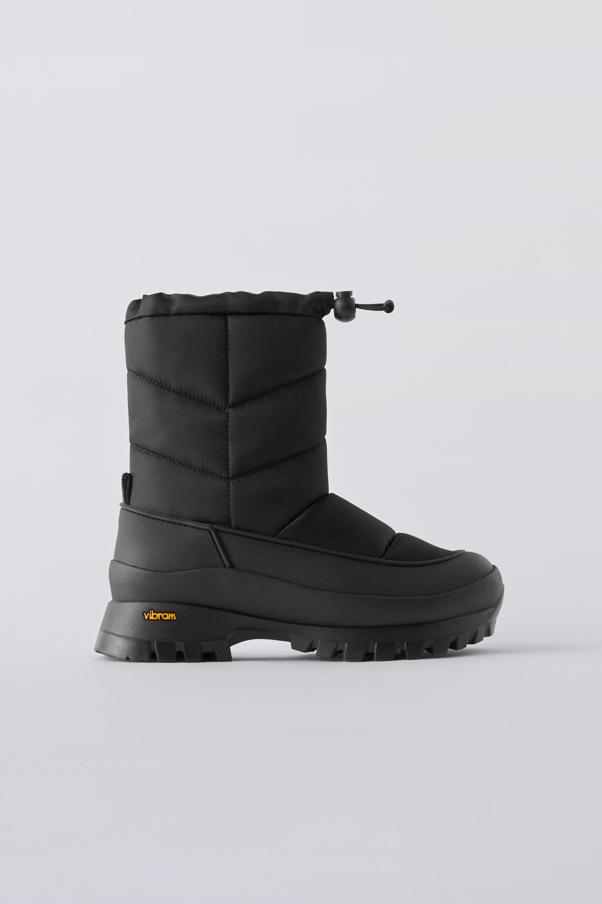 BOTTES REMBOURREES IMPERMEABLES VIBRAM Noir ZARA France