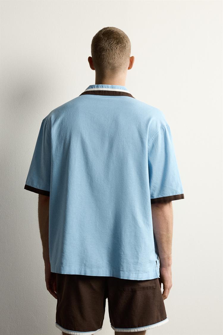Camisa de corte relajado con espalda racerback y bordado 3