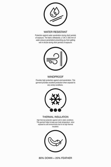 METALLIC 80% DOWN AND 20% FEATHER WATER-RESISTANT AND WINDPROOF PUFFER JACKET RECCO® SYSTEM SKI COLLECTION - Cava by Zara - Image 13