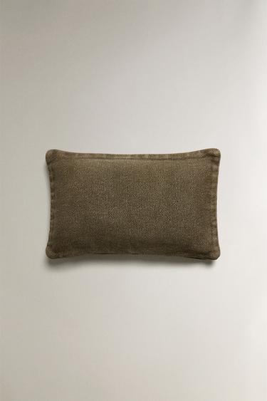 LINEN CUSHION COVER - Green by Zara - Image 4