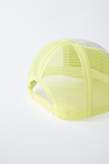 EMBROIDERED PATCH MESH CAP - Lime by Zara - Image 2