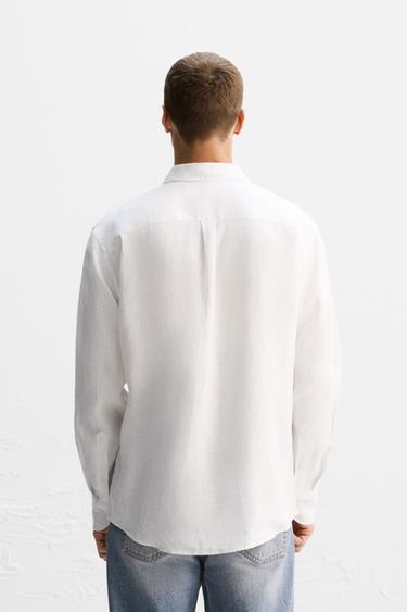 100% LINEN LIMITED EDITION SHIRT - White by Zara - Image 2