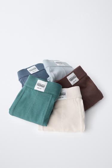 AGES 6-14 / PACK OF FIVE LABELLED BOXERS - Multicoloured by Zara - Image 4