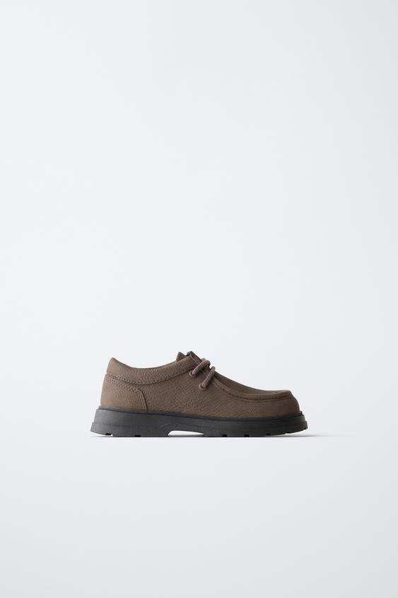 Zara BLUCHER CIPELE S VEZICAMA – Smeđa – Slika 0