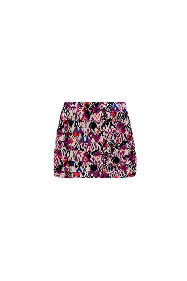 DRAPED PRINTED SKIRT