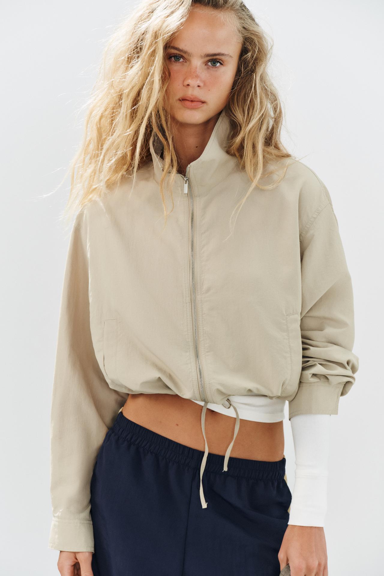 TECHNICAL FABRIC JACKET — Straw