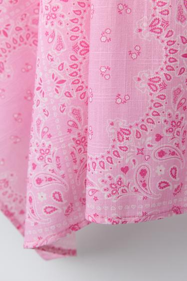 ASYMMETRIC PRINTED DRESS - Pink by Zara - Image 3