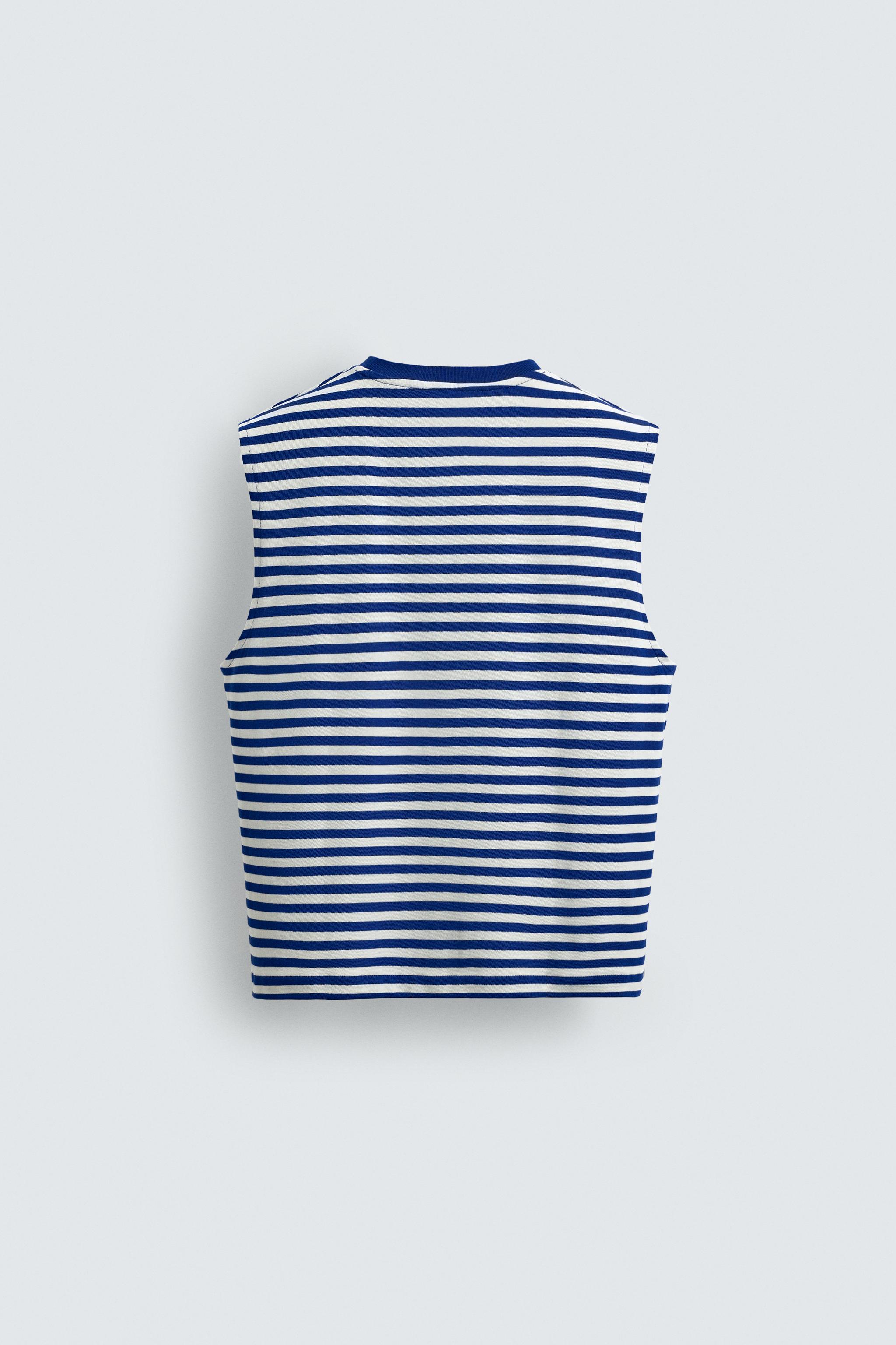 STRIPED JACQUARD TANK TOP