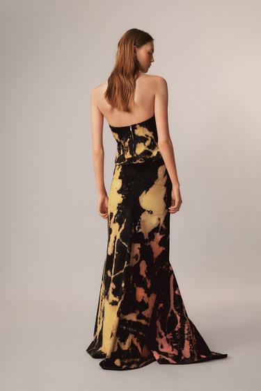 Zara LIMITED EDITION LONG SKIRT - Multicolored