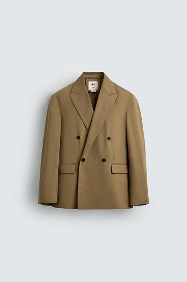 LIMITED EDITION DOUBLE-BREASTED BLAZER - camel by Zara