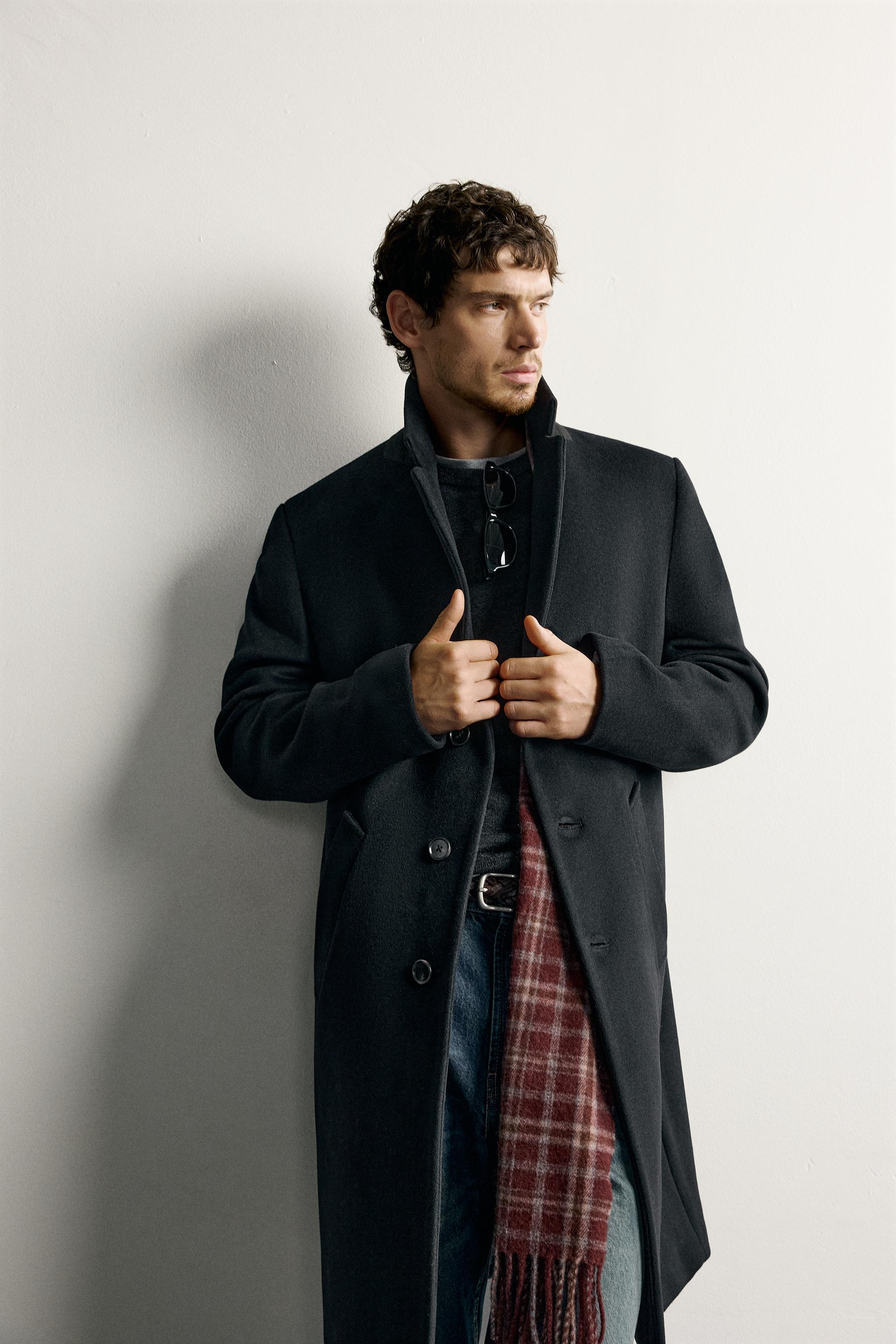 REGULAR-FIT WOOL-BLEND COAT