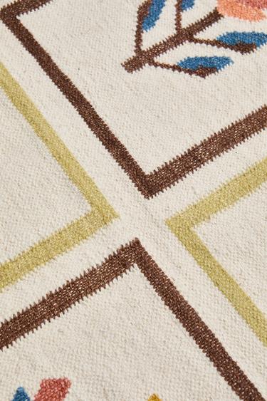 SHAPE PRINT RUG - Green / Blue by Zara - Image 2
