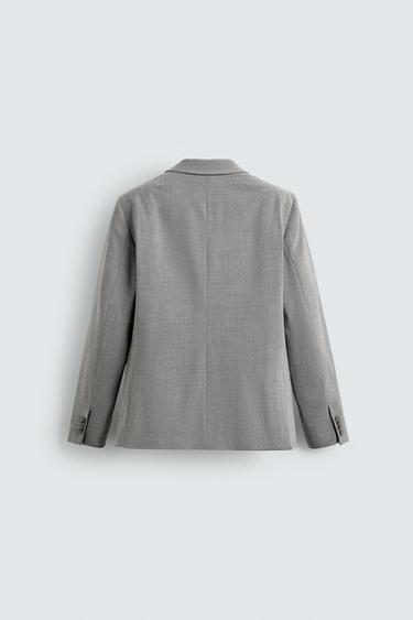 TEXTURED SUIT BLAZER - Light grey by Zara - Image 7