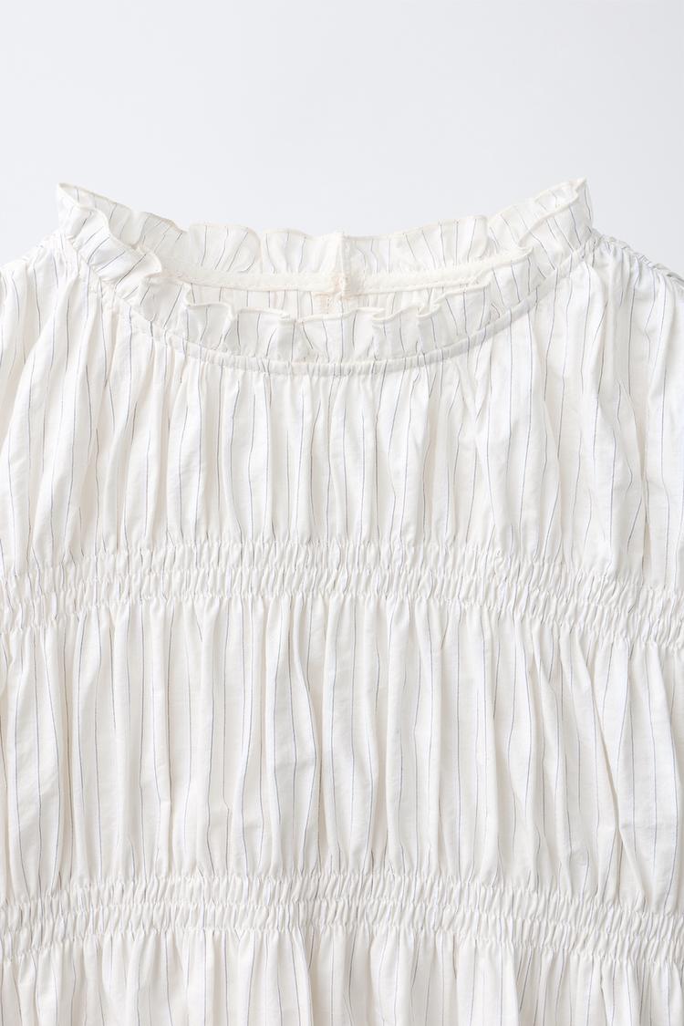 Blusa fruncida a rayas 3