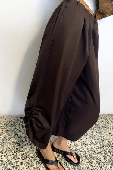 SANDALES PLATES À BRIDES - Marron de Zara - Image 1