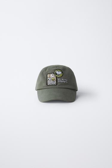 SNOOPY PEANUTS™ PATCH CAP - GREEN by Zara