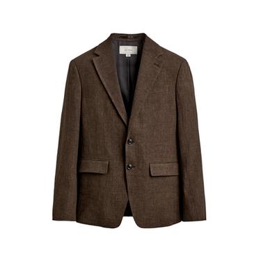 BLAZER კოსტიუმი 100% სელის ქსოვილი - Zara-ს Dark brown