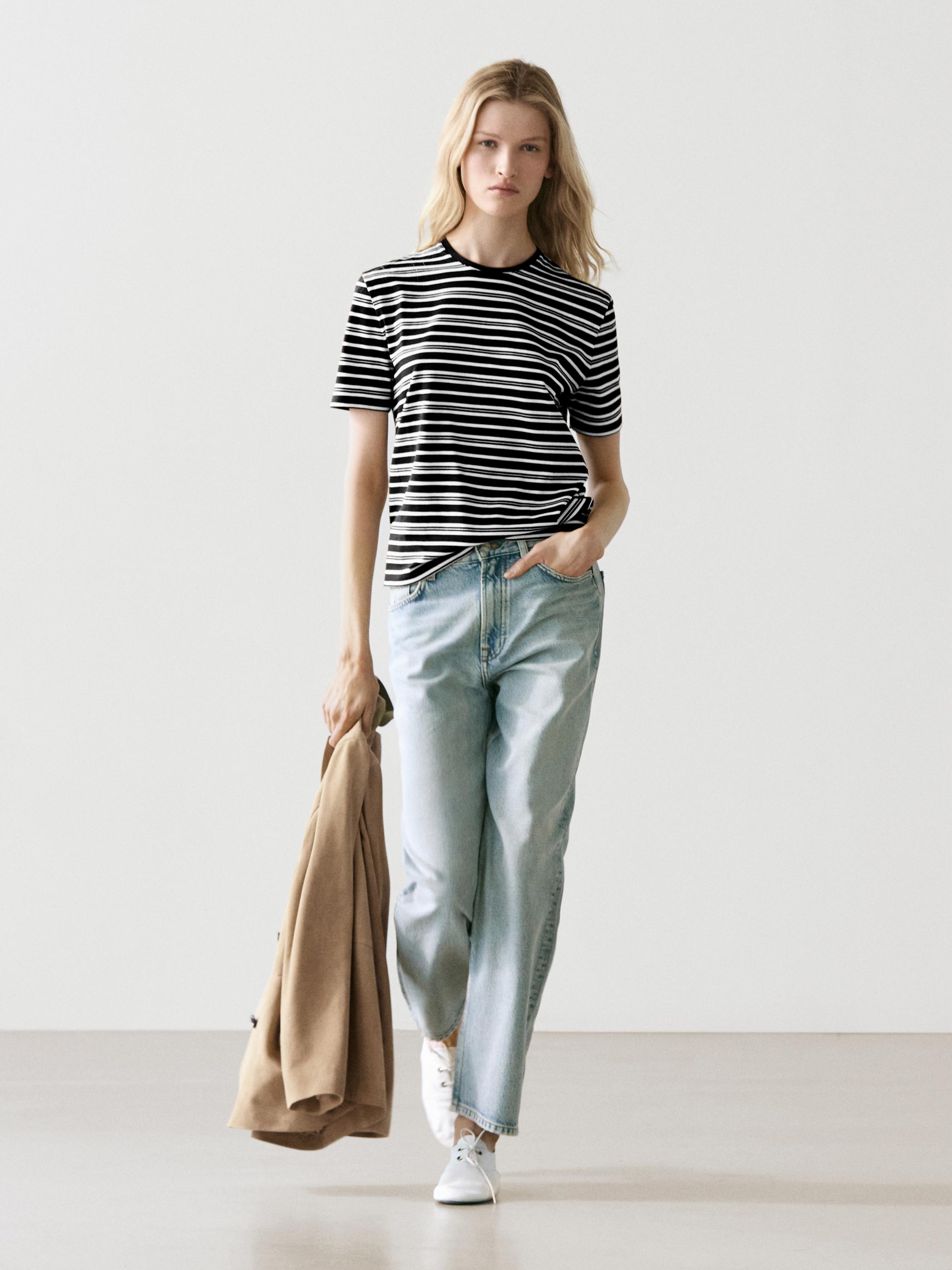 Striped short sleeve T-shirt