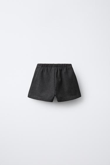 SOFT-TOUCH BOX PLEAT BERMUDA SKORT - Grey by Zara - Image 1