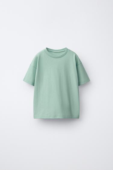 CAMISETA LISA - Verde de Zara