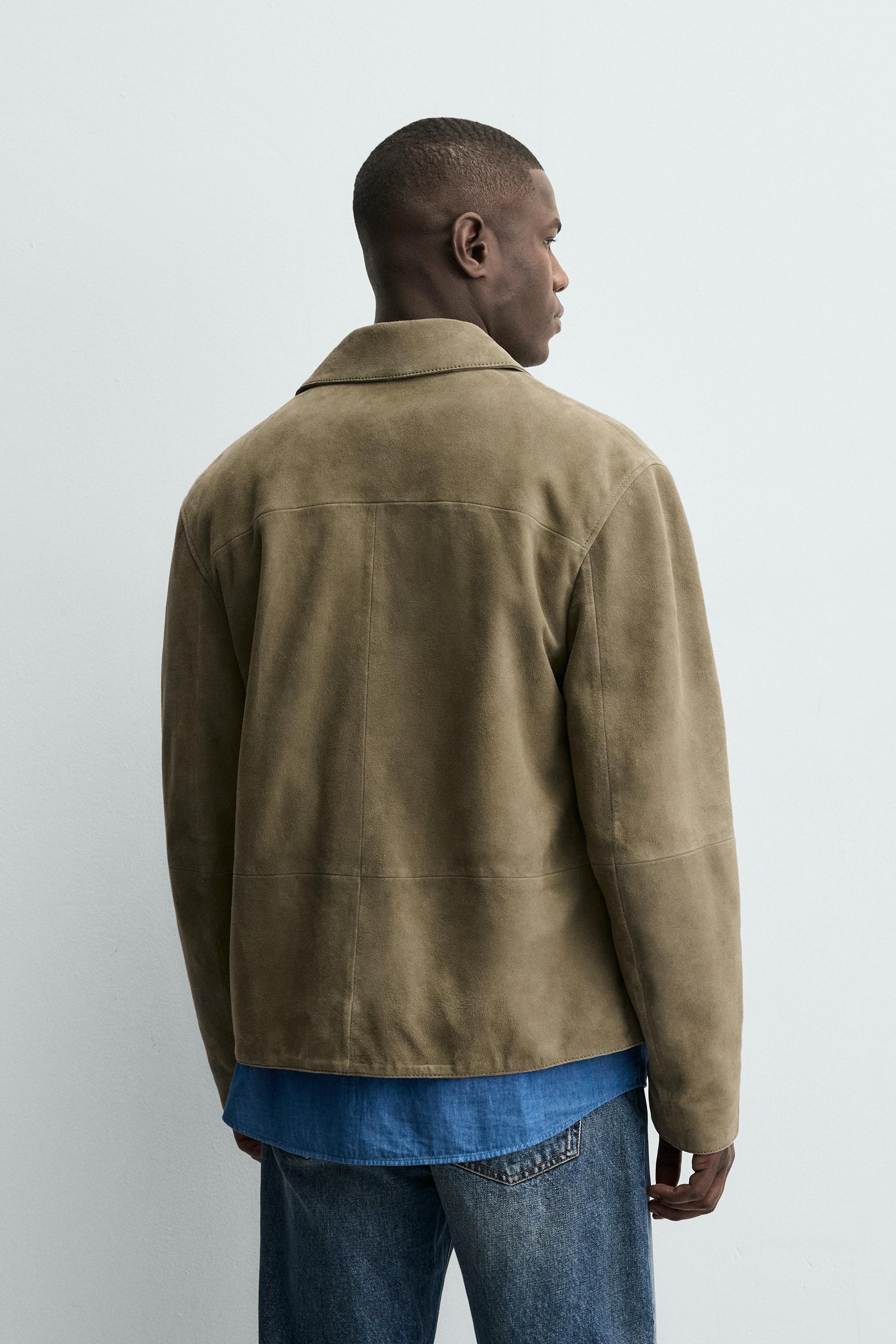 BLOUSON EN CUIR À POCHES