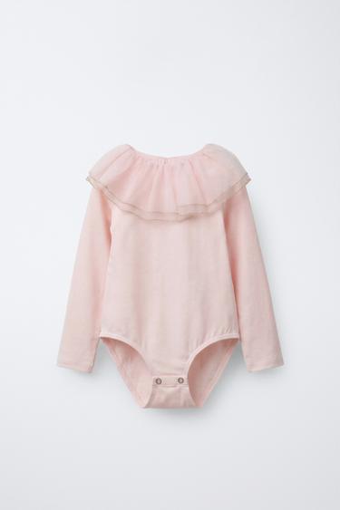 BODY DOUBLE COL EN TULLE - Rose pastel de Zara