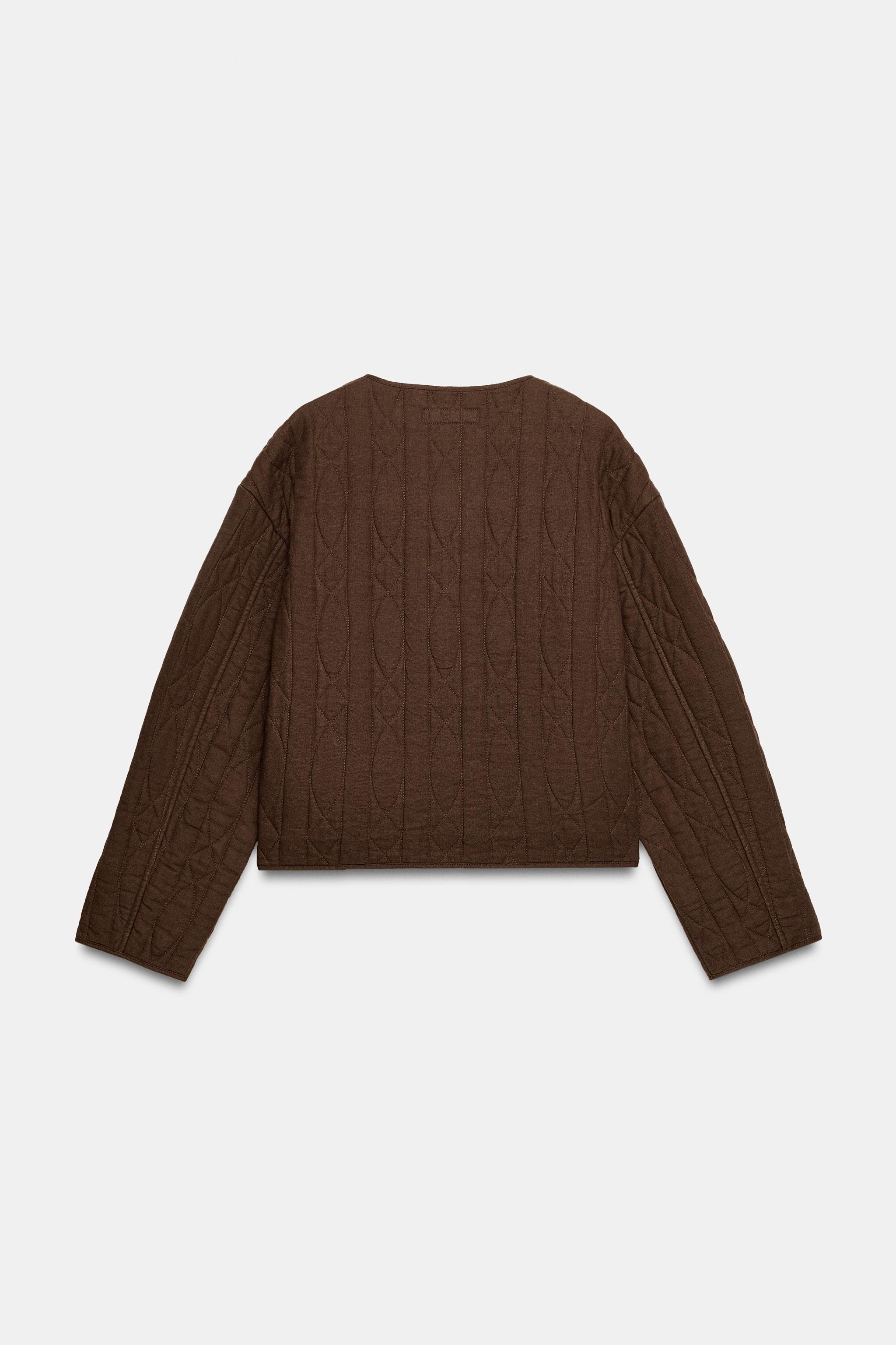 VESTE REMBOURRÉE RUSTIQUE AVEC LIN