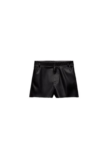 FAUX LEATHER SHORTS
