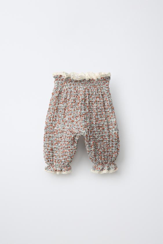 FLORAL LACE SAROUEL TROUSERS - Multicoloured by Zara - Image 0