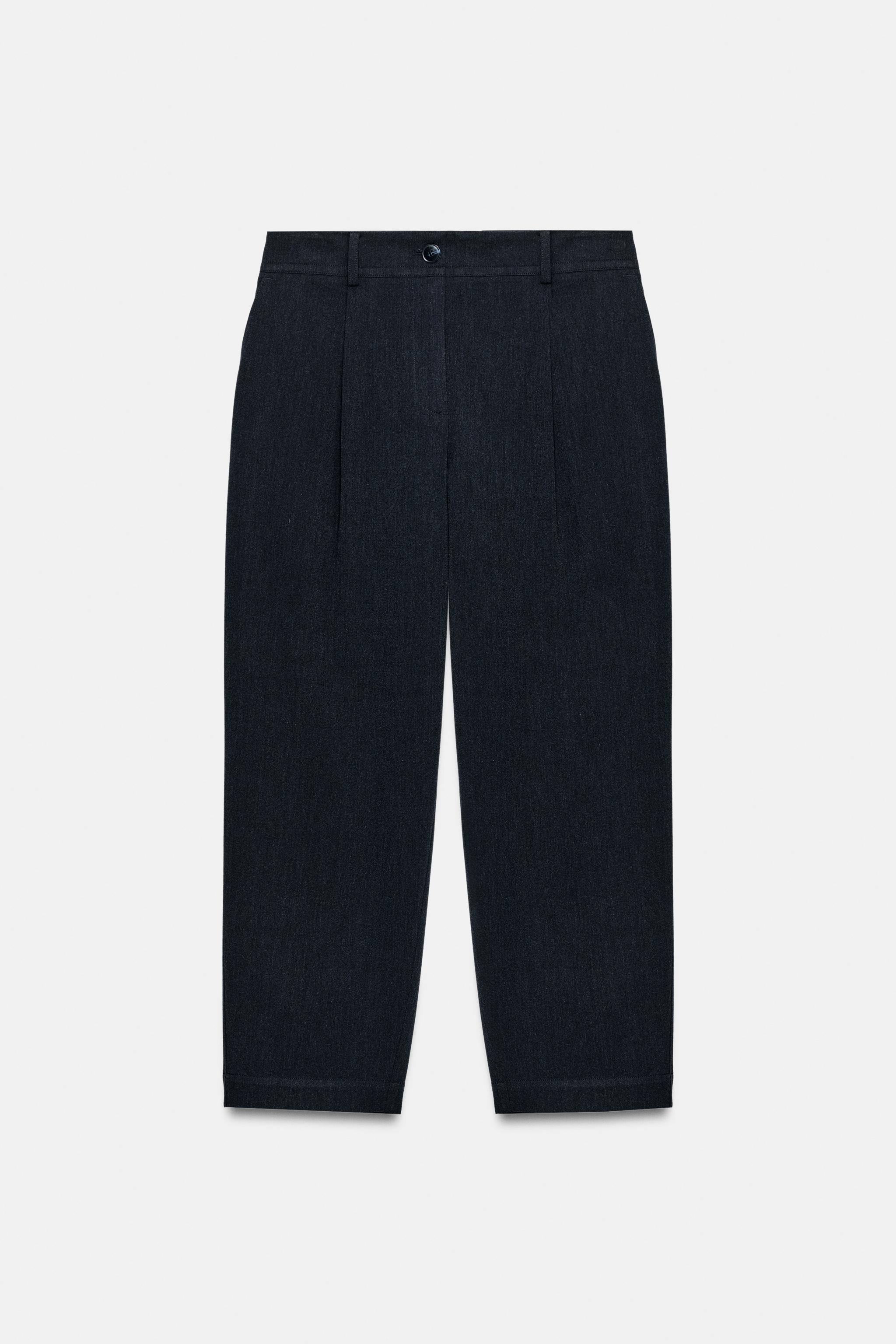 【1430】 PANTALÓN PINZAS - Marino | ZARA Chile