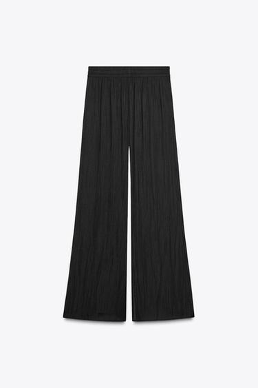 WIDE FLOWING TROUSERS - Black by Zara - Image 7