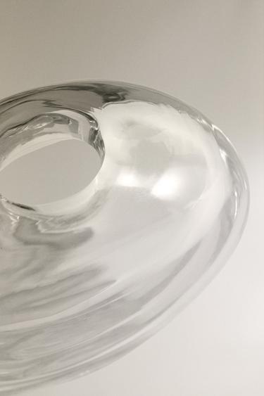 BUBBLE-EFFECT GLASS VASE - Transparent by Zara - Image 2