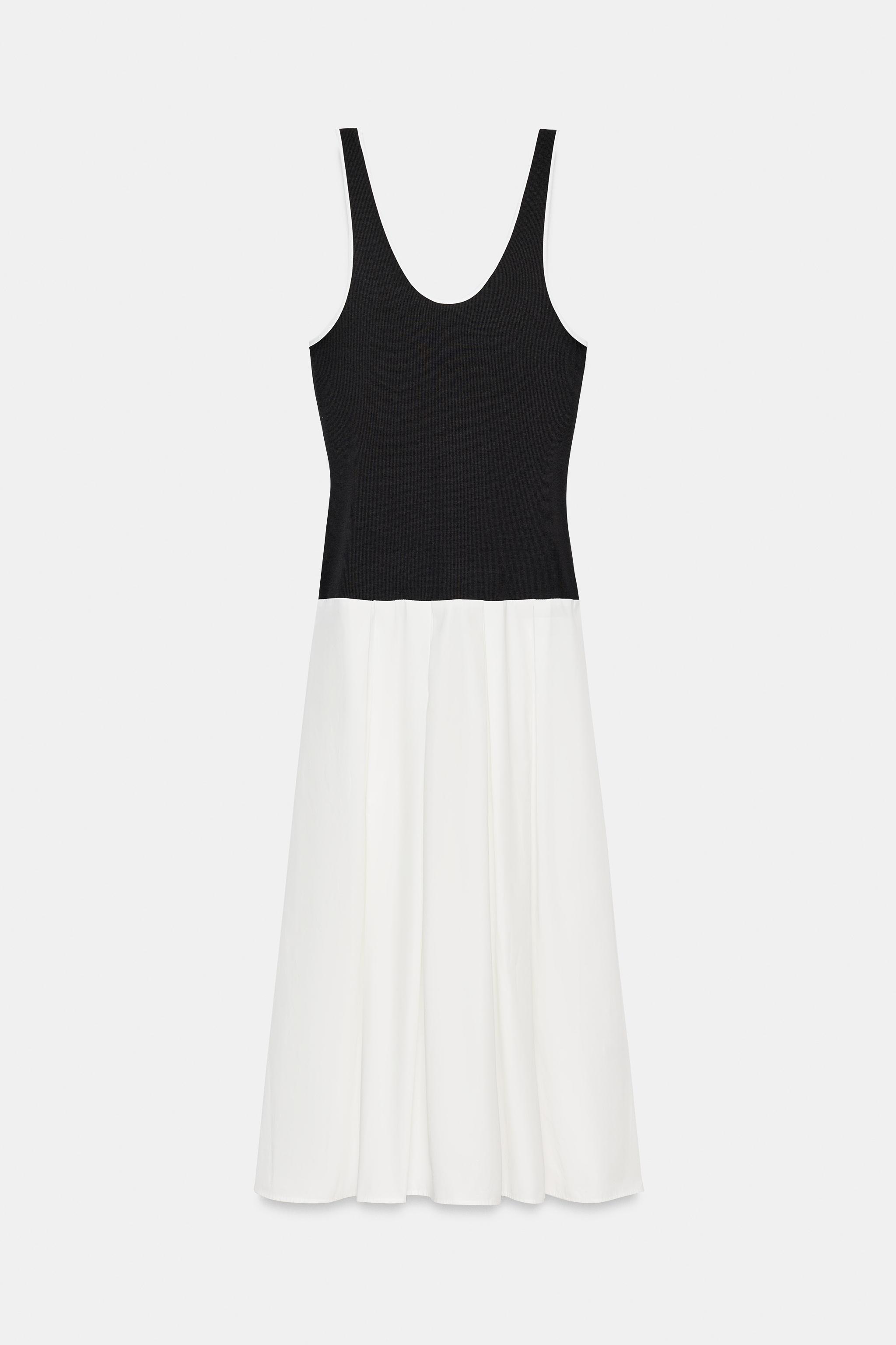 ROBE MI-LONGUE BIMATIÈRE EN POPELINE